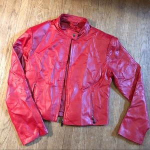 Red Genuine Leather Jacket